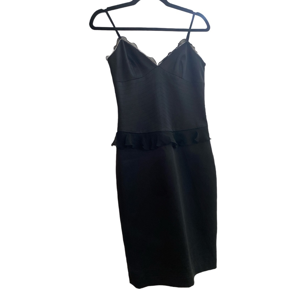 Unleash Midnight Mischief: Laundry by Shelli Segal Little Black Dress Sz 2